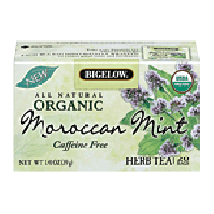 Bigelow Organic Moroccan mint caffeine free herb tea, 20-bags 1.32oz