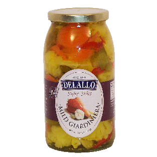 Delallo Super Select mild giardiniera, cauliflower, red peppers,25.5oz