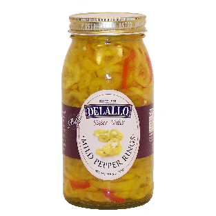 Delallo Super Select mild pepper rings 25.5oz