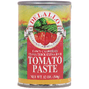 Delallo  tomato paste, fancy california extra think extra rich 12oz