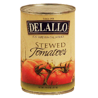 Delallo  stewed tomatoes, sun ripened california  14.5oz