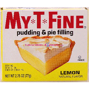 My-t-fine  lemon pudding & pie filling, one 8-9 inch pie 2.75oz