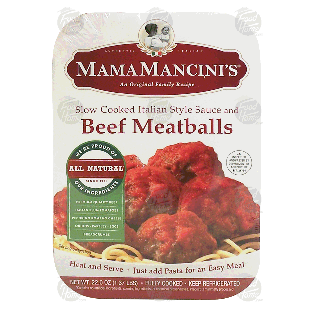 Mama Mancini's  beef meatballs slow cooked in italian sauce, full22-oz