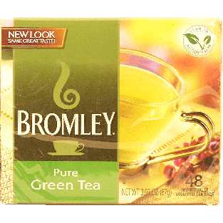 Bromley  pure green tea, 48 individually wrapped tea bags 3.07oz