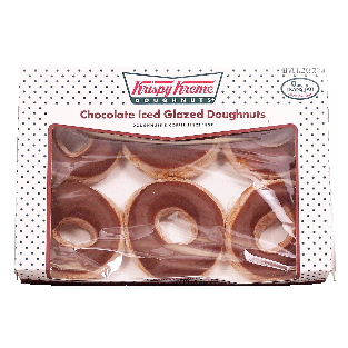 Krispy Kreme  chocolate iced glazed doughnuts 6ct