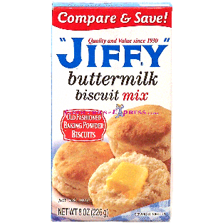 Jiffy  buttermilk biscuit mix, old fashioned baking powder biscuits8oz