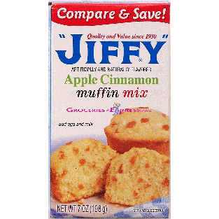 Jiffy  apple cinnamon muffin mix, add egg and milk 7oz