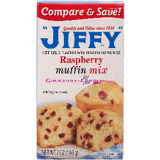 Jiffy  raspberry muffin mix, add egg and milk 7oz