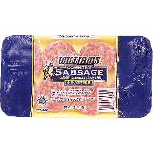 Williams  country sausage, 8-patties 12oz