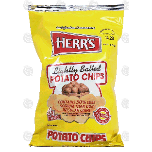 Herr's  lightly salted potato chips  9.5oz