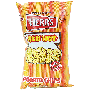 Herr's  red hot flavor potato chips  9.5oz