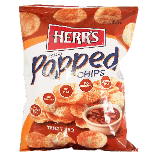 Herr's Popped popped potato chips, tangy bbq 3oz
