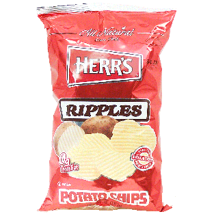 Herr's Ripples potato chips, original flavor  9.5oz