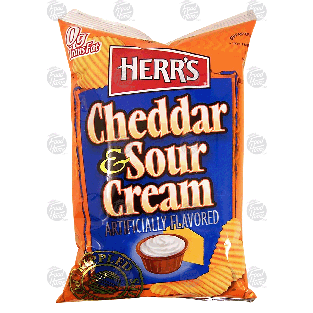 Herr's  cheddar sour cream potato chips 3.5oz