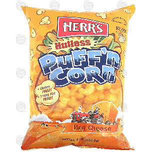 Herr's Puff'n Corn hulless big cheese popcorn snack 5oz