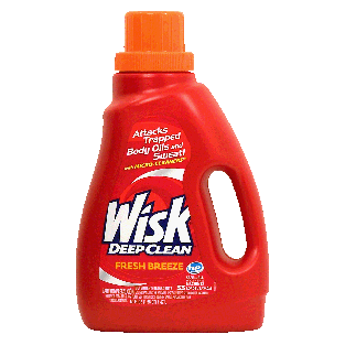 Wisk Deep Clean liquid detergent with micro-cleaners, safe for 50fl oz