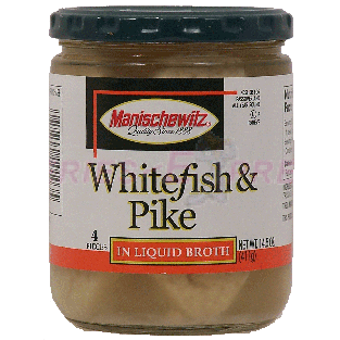 Manischewitz  whitefish & pike in liquid broth 4-pieces 14.5oz