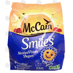 McCain Smiles mashed potato shapes, seasoned with sea salt 22-oz
