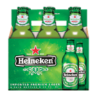 Heineken Lager Beer 12 Oz 6pk