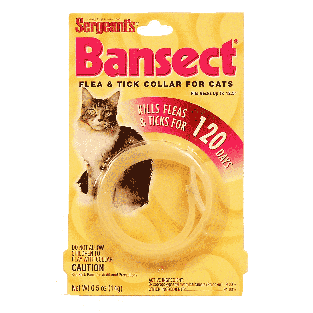 Sergeant's Bansect flea & tick collar for cats, kills fleas & ticks1ct