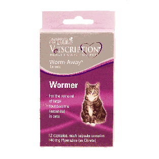 Sergeant's Vetscription worm-away for cats, capsules 12ct
