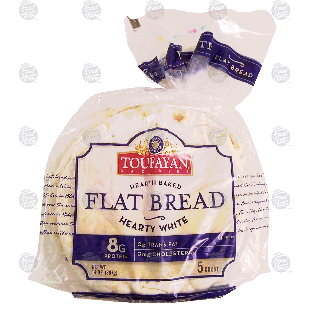 Toufayan Bakeries  hearty white flatbread, 5-count 14-oz