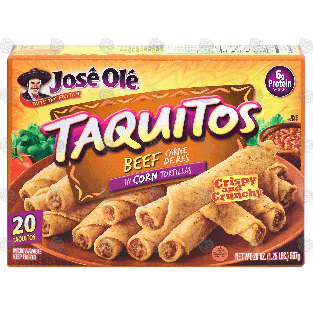 Jose Ole Taquitos beef in corn tortillas, 20 taquitos 20-oz