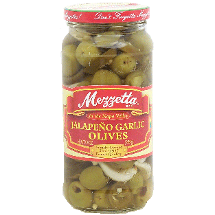 Mezzetta  jalapeno garlic olives 9.5oz