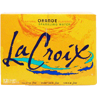 La Croix  orange flavored sparkling water, 12-fl. oz. cans 12pk