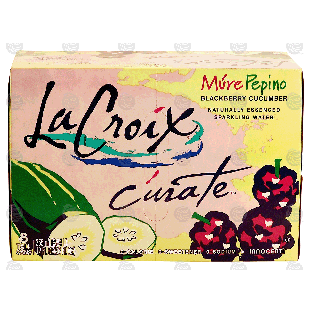 La Croix Curate blackberry cucumber naturally essenced sparkling w8-ct