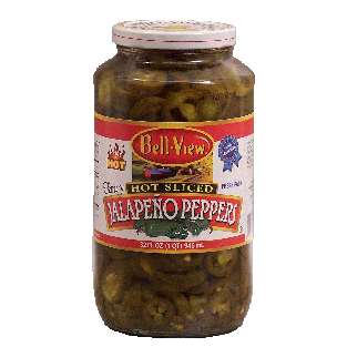 Bell-view  hot sliced jalapeno peppers, fancy 32fl oz