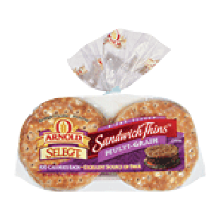 Arnold Sandwich Thins multi-grain sandwich rolls, 8-count, pre-sli12oz