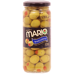 Mario  spanish olives stuffed with minced pimiento manzanilla 7oz