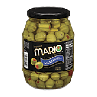 Mario  manzanilla spanish olives stuffed with minced pimiento 21oz