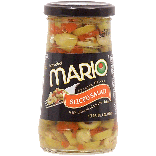 Mario  sliced salad spanish olives with minced pimiento strips 6oz