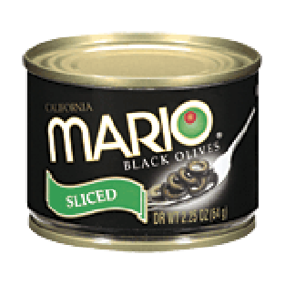 Mario  sliced ripe black olives 2.25oz