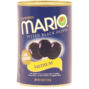 Mario California low sodium medium pitted ripe olives 6oz