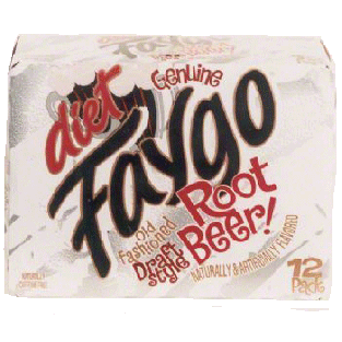 Faygo  diet root beer soda, 12-fl. oz. cans 12pk