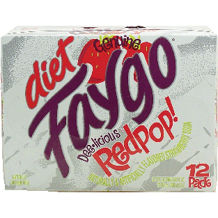 Faygo  diet redpop strawberry soda, 12-fl. oz. cans 12pk