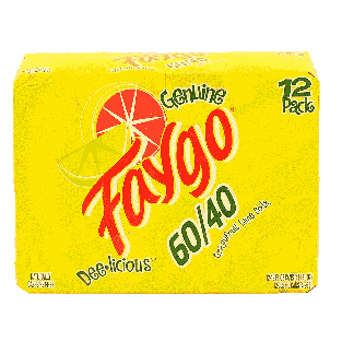 Faygo 60 / 40 grapefruit lime soda pop, 12 12-fl. oz. cans 144fl oz