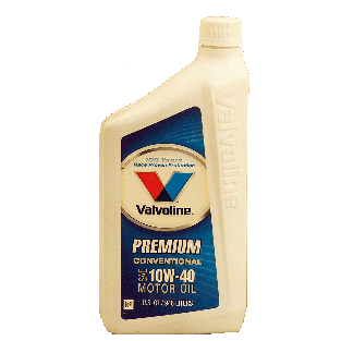 Valvoline  sae 10w-40 motor oil, premium conventional  1qt