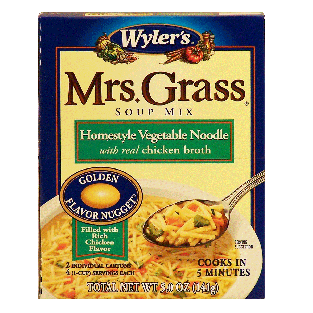 Wyler's Mrs. Grass Soup Mix Homestyle Vegetable Noodle 2 Ct 5oz