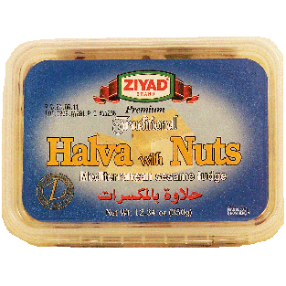 Ziyad Premium traditional halva with nuts mediterranean sesame 12.34oz