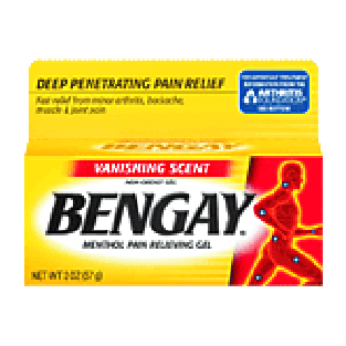 Bengay Pain Relieving Gel Vanishing Scent Nongreasy 2oz