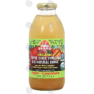 Bragg  apple - cinnamon cider vinegar all natural drink, 13% ju16fl oz
