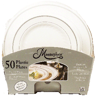 Masterpiece  plastic platers, 25 x 7.5-inch and 25 x 10.25-inch 50ct