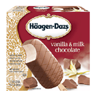 Haagen-Dazs Ice Cream Bars Vanilla & Milk Chocolate 3-ct