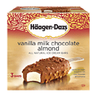 Haagen-Dazs Ice Cream Bars Vanilla & Almonds 3-ct
