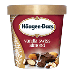 Haagen-Dazs Ice Cream Vanilla Swiss Almond 1-pt