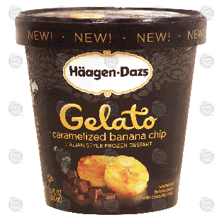 Haagen-Dazs Gelato caramelized banana chip italian style froze14-fl oz
